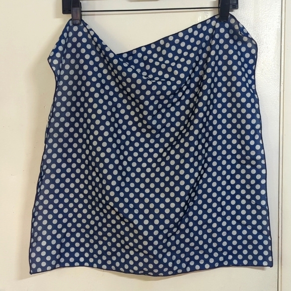 Vintage Accessories - Euc Vintage Navy Polka Dot Scarf